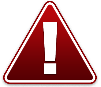 Warning sign icon