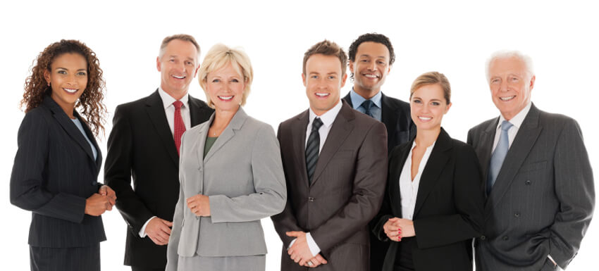 Group of happy businesspeople