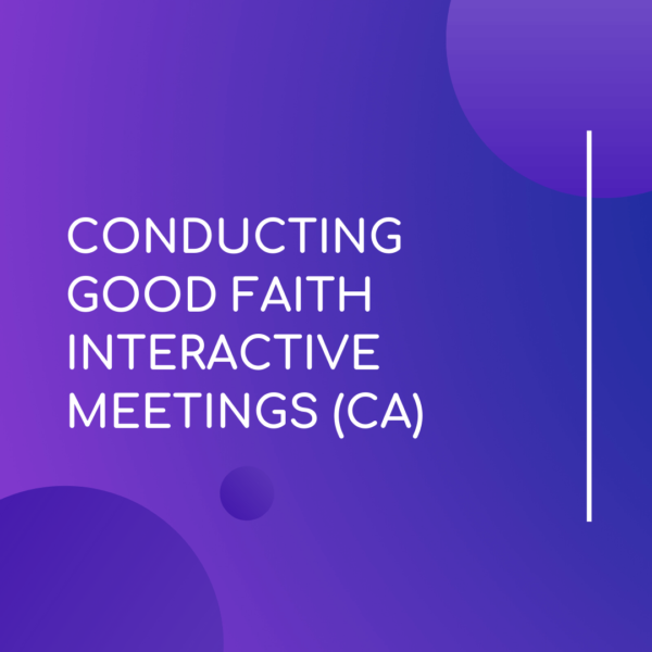Good Faith Interactive Meetings (CA) - LMS