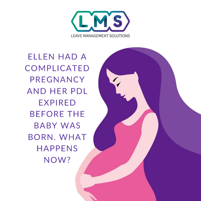 She delivered a baby two weeks after the FMLA/Pregnancy Disability Leave (PDL) expired. What do you do?